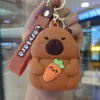 Bolsa de monedas popular de Capibara Llavero Cabeza de silicona Bolsa de almacenamiento para auriculares Bolso colgante Accesorios Regalos pequeños Al por mayor