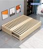 Sofá cama de madera maciza, multifuncional, plegable, tipo tatami, telescópico, para apartamentos pequeños, para sentarse y dormir, de doble uso, con empalme de cama.