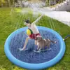 Fábrica em estoque Tapete Borrifador de Água PVC Tapete Borrifador de Água para Pet Crianças Brincadeiras Aquáticas ao Ar Livre Letras Tapete Borrifador de Água Golfinho