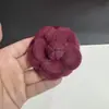 6.6cm Terciopelo Grueso de Gama Alta Flor Pequeña Camelia Accesorios para el Cabello Pasador Broche Corsage Pasador