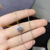 Pulsera de Aguamarina Natural con Piedra Principal de Cristal Transparente de 5*7 mm, Montada en Plata 925, Proceso de Electrochapado