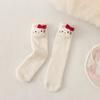 Calcetines de terciopelo de visón de muñeca de dibujos animados para niños, otoño e invierno, calcetines tridimensionales de tubo alto para niñas, calcetines de marea, una generación de cabello