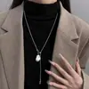 Collar Largo de Perlas Barrocas para Mujer, Lujo Ligero y Sensación de Alta Gama, Cadena Ajustable para Suéter de Otoño e Invierno