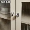 Manija de Puerta de Armario Huevo de Paloma de Latón Dorado Minimalista Italiano, Manija de un Solo Agujero Estilo Francés Plata de Lujo Ligero para Cajón de Gabinete