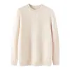 Suéter 100% Cachemir Puro Infantil para Niños y Niñas Nuevo Cuello Redondo Color Sólido Jacquard Jersey Casual Suéter Base Cálido