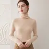 Suéter para mujer, colección otoño/invierno 2026 nuevo, lana de hilado fino, sin costuras, diseño de una sola pieza, cuello alto, capa interior, camiseta base de punto