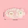 Parche de Tela con Lazo de Flor de Encaje Botones con Perlas Etiqueta de Tela Bordada Fresca Accesorios para Ropa Infantil DIY Accesorios de Yiwu