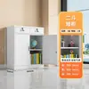 Armário de aço com porta de vidro, armário de arquivo de metal trancável para escritório, armário de armazenamento multicamadas ajustável para documentos