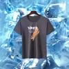 Camiseta Casual Masculina de Moda Respirável Transfronteiriça Manga Curta Americana Versátil Tendência Legal Plus Size Malha de Seda Gelada para o Verão