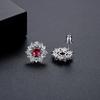 Aretes de circón AAA Jinse tendencia coreana flor aretes multicolores fabricantes de joyería aretes al por mayor regalo mujer