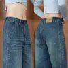 Pantalones vaqueros casuales nuevos de primavera y otoño para hombre, pierna recta holgada, estilo urbano retro moderno, versátiles, de pierna ancha para hombre