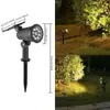 Focos Solares Jardín Iluminación Colorida Luces de Pared Exterior Patio Césped Luces Parque Enchufe de Suelo Focos de Paisaje