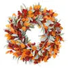 Nuevo producto transfronterizo Amazon Halloween otoño corona de frutos rojos festival de la cosecha corona de orejas de conejo hoja decoración decoración de puerta