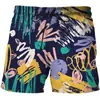 Pantalones Cortos de Graffiti Abstractos Creativos Estampado Digital 3D Sueltos Moda Casual Pantalones Comercio Transfronterizo Comercio Exterior Explosiones de Amazon