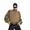 Chaqueta Corta Khaki Americana para Mujer 2025 Nueva Popular Casual Otoño e Invierno Top de Chaqueta de Trabajo de Gama Alta