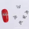 Joyería de mariposa para arte de uñas 3D tridimensional de metal mariposa dorada y plateada brillante accesorios de aleación para arte de uñas