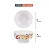 Tazón para Postre Melamina Olla Caliente Imitación Porcelana Taro Redondo Simi Rocío Hierba Asada Tazón Pequeño de Material Polvo de Hielo Agua con Azúcar Tazón Especial Hexagonal