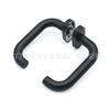 Acero Inoxidable 304 Cubierta Ovalada Negro Mate Manija de Doble Curvatura Perfil Estrecho Manija de Puerta Manija de Bocina