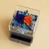 Dia do Professor Rosa Flor Eterna Kit de Materiais DIY Caixa de Joias com Flores Secas Festival Qixi Festival do Meio Outono Atividade de Oficina Artesanal Presente