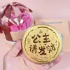 Moneda de Oro Puro 999 520 Paz y Alegría Feliz Cumpleaños por Mil Años Novia Familia Regalo Festival Qixi