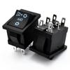 Interruptor de Barco Negro KCD1 Interruptor Basculante de Seis Pines Tres Velocidades Transferencia Especial Electrodomésticos Interruptor