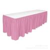 Toalha de mesa de plástico PE descartável à prova d'água e de óleo, saia de mesa, toalha de mesa plissada, toalha de mesa plástica anti-rugas, saia de mesa plissada com babados
