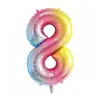 Globos de números 0-9 en degradado rosa de 40 pulgadas para fiesta de cumpleaños, decoración de fondo de escenario para reunión anual de empresa