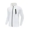 Conjunto de duas peças de vestuário de trabalho à prova de vento para outono e inverno, conjunto completo para corrida em grupo, agasalho esportivo casual masculino com capuz, personalizável