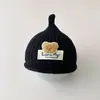 Chapéus para Bebês e Crianças, Chapéus de Lã para Outono e Inverno, Novo Design de Urso Tridimensional, Meninas Recém-Nascidas, Estilo Coreano, Moderno e Fofo