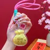 Llavero Bolsa de la Fortuna Dorada Año del Caballo 2026, Riqueza Diaria, Colgante para Bolso, Colgante de Teléfono de la Suerte, Pequeño Regalo de Año Nuevo