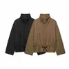 Ins ropa de mujer al por mayor estilo europeo y americano transfronterizo colección de otoño 2026 nueva chaqueta de algodón elegante con cuello alto 6318275