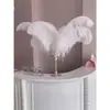 Plumas de Avestruz Reales 10-80CM Blancas Decoraciones para Pasillo de Boda Centros de Mesa Plumas de Avestruz DIY Accesorios Decorativos de Plumas Plumas Grandes