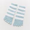 Calcetines de Cinco Dedos, Calcetines de Cinco Dedos a Rayas sin Costuras de Media Caña, Calcetines Cortos, Antibacterianos y Resistentes al Olor, Calcetines de Cinco Dedos para Hombre Que No Causan Mal Olor en los Pies