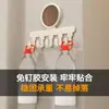 Ganchos de cocina de nogal, estante de almacenamiento multifuncional para montaje en pared sin taladro, de alta resistencia, para guardar espátulas y cucharas