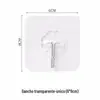 Ganchos Adesivos Transparentes Sem Furo para Venda por Atacado, Ganchos Invisíveis Fortes que Não Marcam Paredes e Portas, Pequenos Ganchos Pegajosos