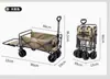 Carro Plegable Desmontable Estilo Panda para Exteriores, Carretilla de Mano para Camping, Picnic, Pesca