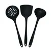 Conjunto de Três Peças de Utensílios de Cozinha de Silicone Mais Vendido da Amazon Cabo de Silicone Panela Antiaderente Doméstica Utensílios de Cozinha Espátula Colher de Escorrer