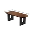 Mesa de Jantar Ilha e Cadeiras em Madeira Maciça Estilo Meio do Século Francês para Casa Apartamento Pequeno Mesa de Jantar Semicircular Montada na Parede Mesa Longa para Recepção de Negociação