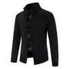 Cárdigan de Punto para Hombre de Comercio Exterior Temporada Otoño e Invierno 2026 Ropa de Abrigo Cuello Alto Cremallera Manga Larga Chaqueta Suelta Casual Suéter