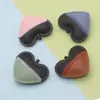 Llavero de Bolso para Coche con Forma de Corazón Bicolor de Cuero PU para el Día de San Valentín, Colgante DIY para Bolsos y Ropa