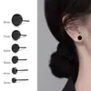 Pendientes de moda redondos de plata de ley s999, elegantes y brillantes, para el lóbulo de la oreja, de diseño geométrico, pendientes de nicho de alta gama, Accesorios al por mayor