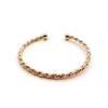 Pulsera de metal trenzado de apertura giratoria europea y americana, pulsera dorada simple de moda para mujer, fabricantes de pulseras de personalidad, joyería al por mayor