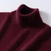Suéter masculino de cashmere transfronteiriço com gola alta, espessado, cor sólida, versátil, nova estilo camisa base de malha de cashmere para homens jovens e de meia-idade