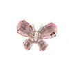 Luz de Danza de Mariposa Cristal Multicolor Mariposa Broche Magnético Moda de Alta Gama Sentido Inteligente y Exquisito Magnético Fuerte Ropa Corsage para Mujer