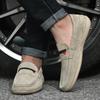 Zapatos Doudou Populares para Hombre de Gama Alta en Piel Genuina Casual Slip-On Mocasines para Hombre Suela Suave Transpirables Antideslizantes Zapatos para Hombre Talla Grande 46