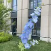 2 Horquillas de Flores Artificiales Delphinium Decoración de Boda Coreana Flores Artificiales al por Mayor