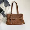 2026 Nova Moda Tendência Fivela de Cinto Versátil Bolsa Feminina de Nicho Coreana Bolsa de Mão/Ombro Casual Tendência