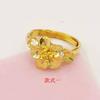 Anillo de flor chapado en oro latón joyería de oro de imitación para mujer anillo en vivo fábrica venta al por mayor regalos promocionales