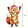 Enfeites de Natal acrílicos transfronteiriços, decorações de Natal de animais de desenho animado, decorações festivas para festas no atacado