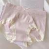 Nubes Dulces Japonesas Bragas de Relleno para el Vientre Algodón Puro en la Entrepierna Sin Costuras Amigables con la Piel Finas Transpirables Bragas para Mujer Japonesas